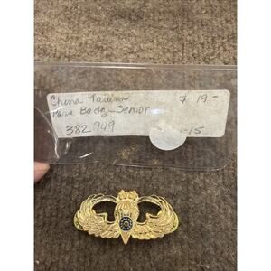 Vintage Chinese Army Airborne paratrooper jump wings badge VERY RARE